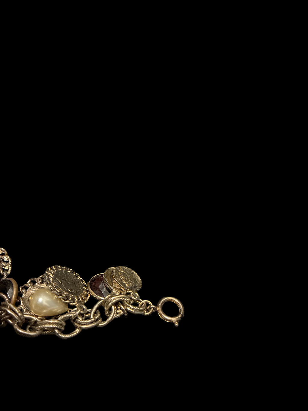 Faux Coin Charm Bracelet