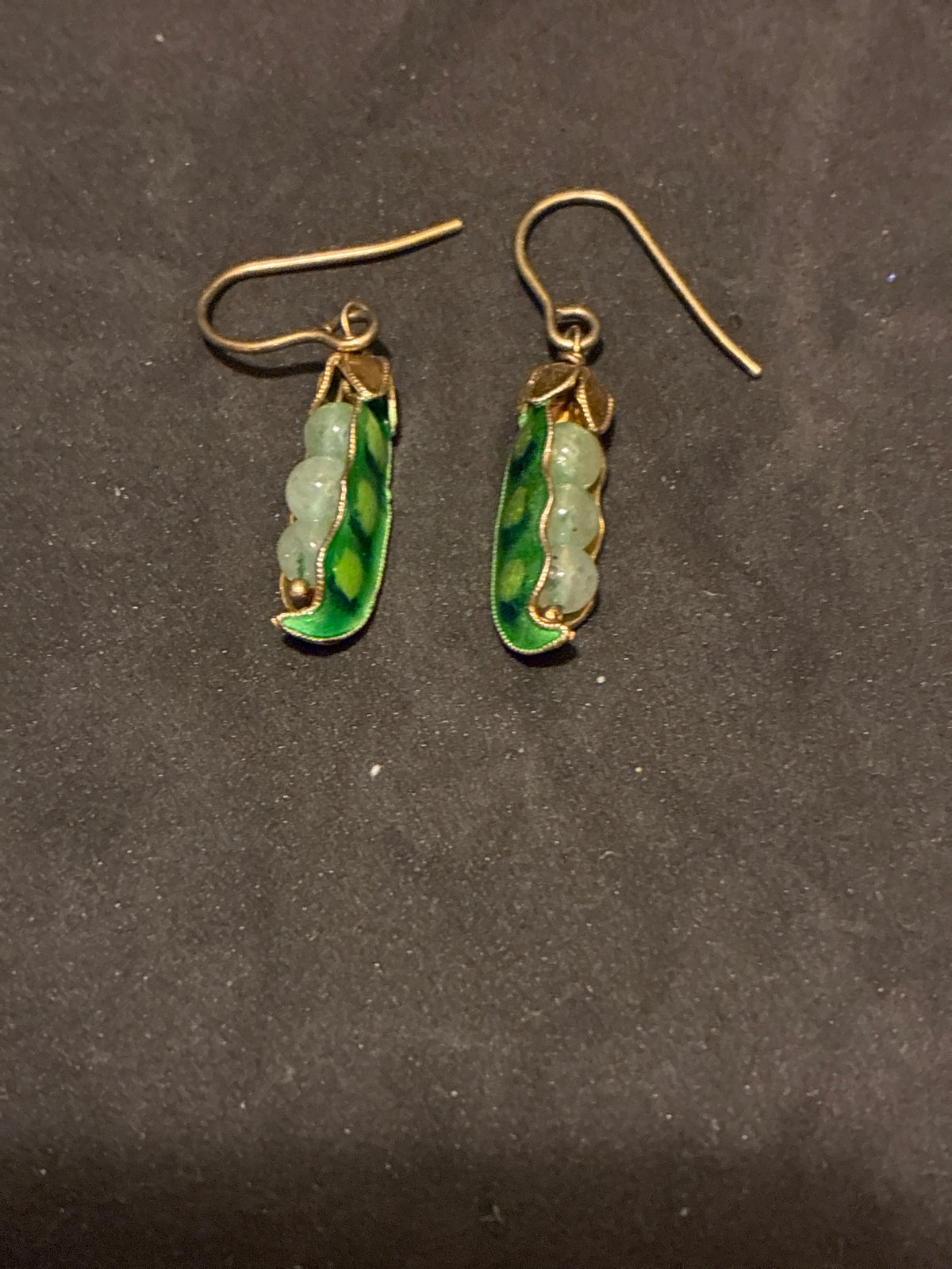 Pea Pod Jade Earrings