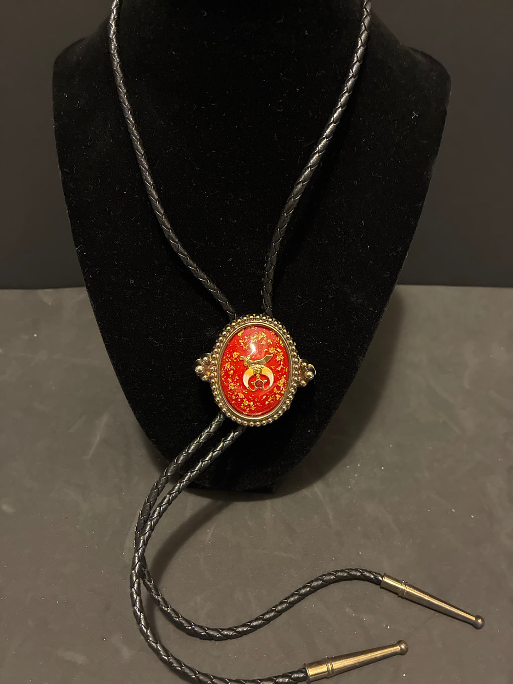Bolo Tie With Leather Strap