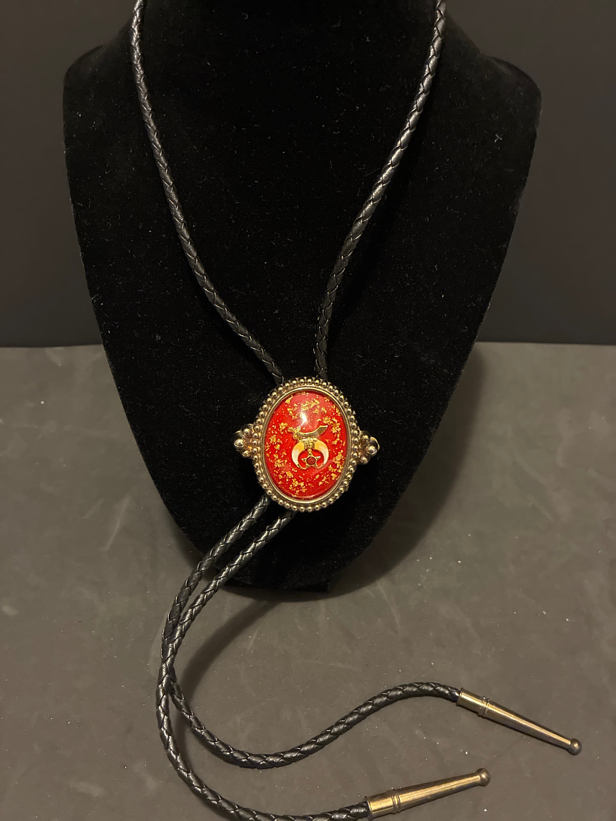 Bolo Tie With Leather Strap