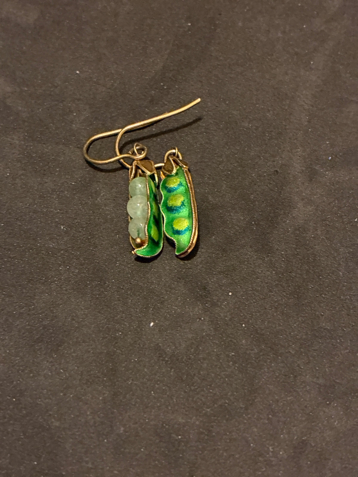 Pea Pod Jade Earrings