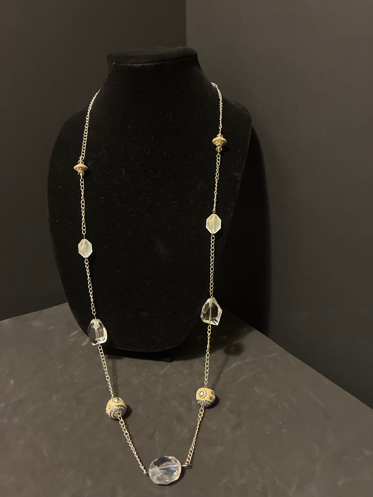 Long Crystal Necklace