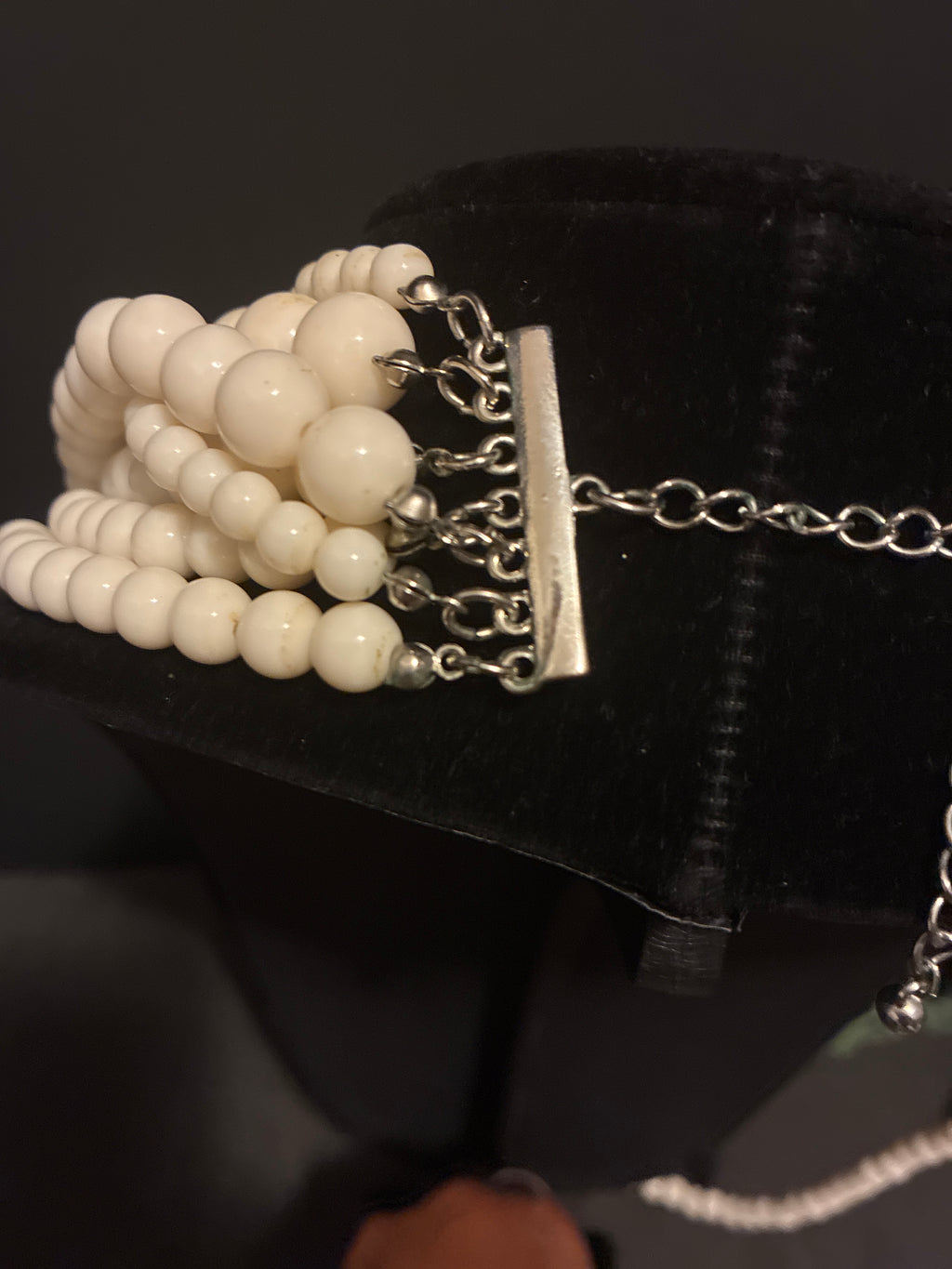 Cream Lucite Statement Necklace