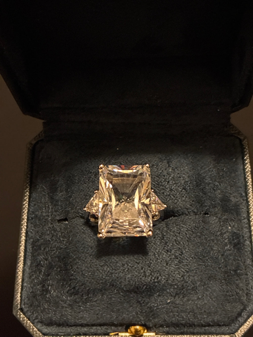 Large Silver Tone Cocktail Ring