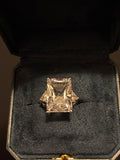Large Silver Tone Cocktail Ring