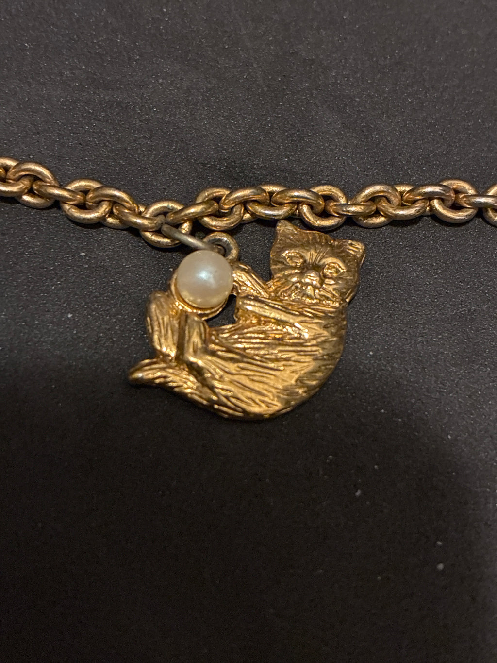 Vintage Avon Cat Charm Bracelet