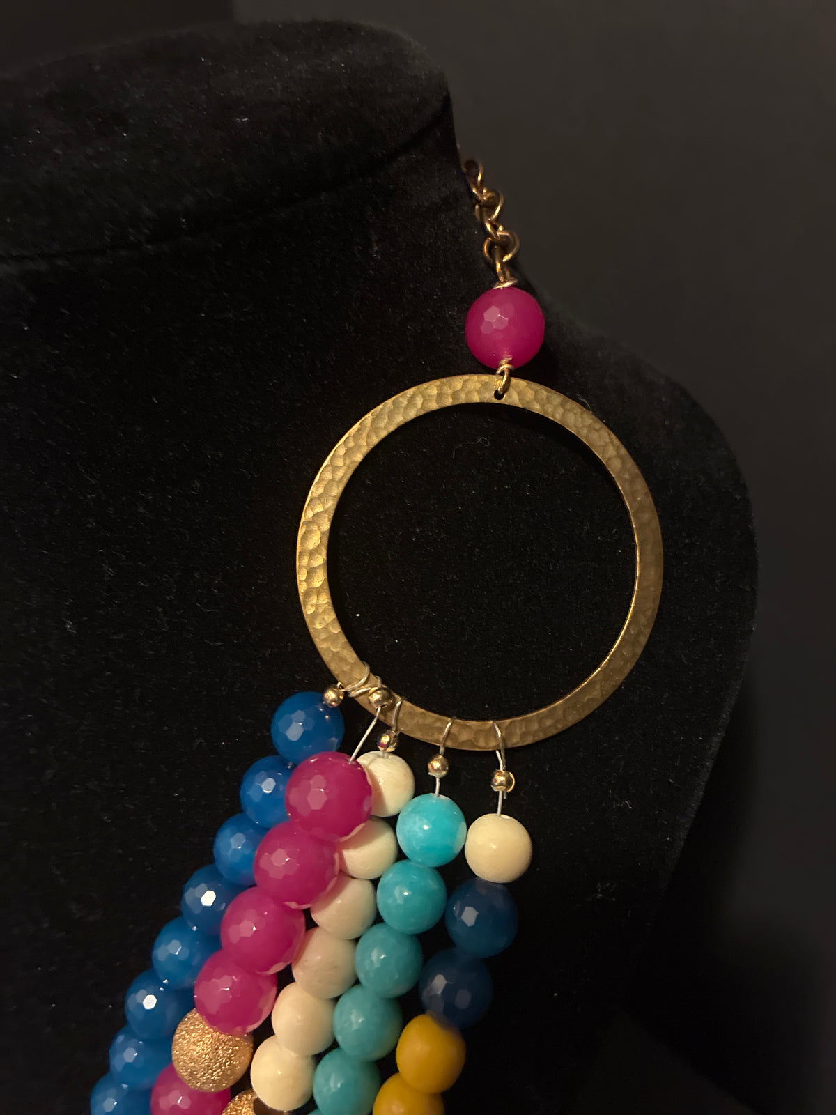 Multi Strand Bead Statement Necklace