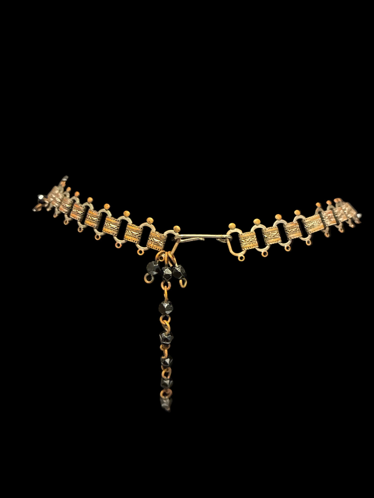 Vintage Glass Bead Choker Statement Necklace