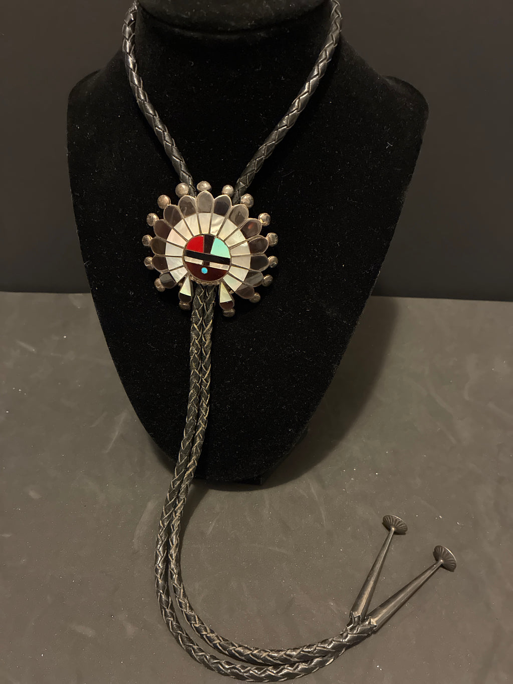 Bolo Tie Preloved With Leather Strap