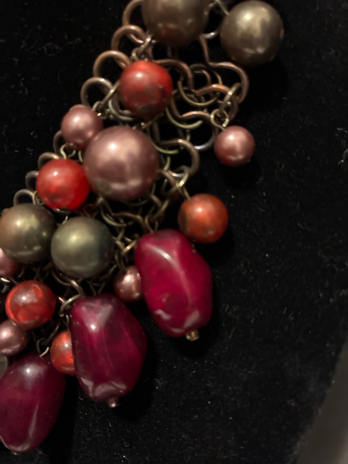 Vintage Bead Statement Necklace