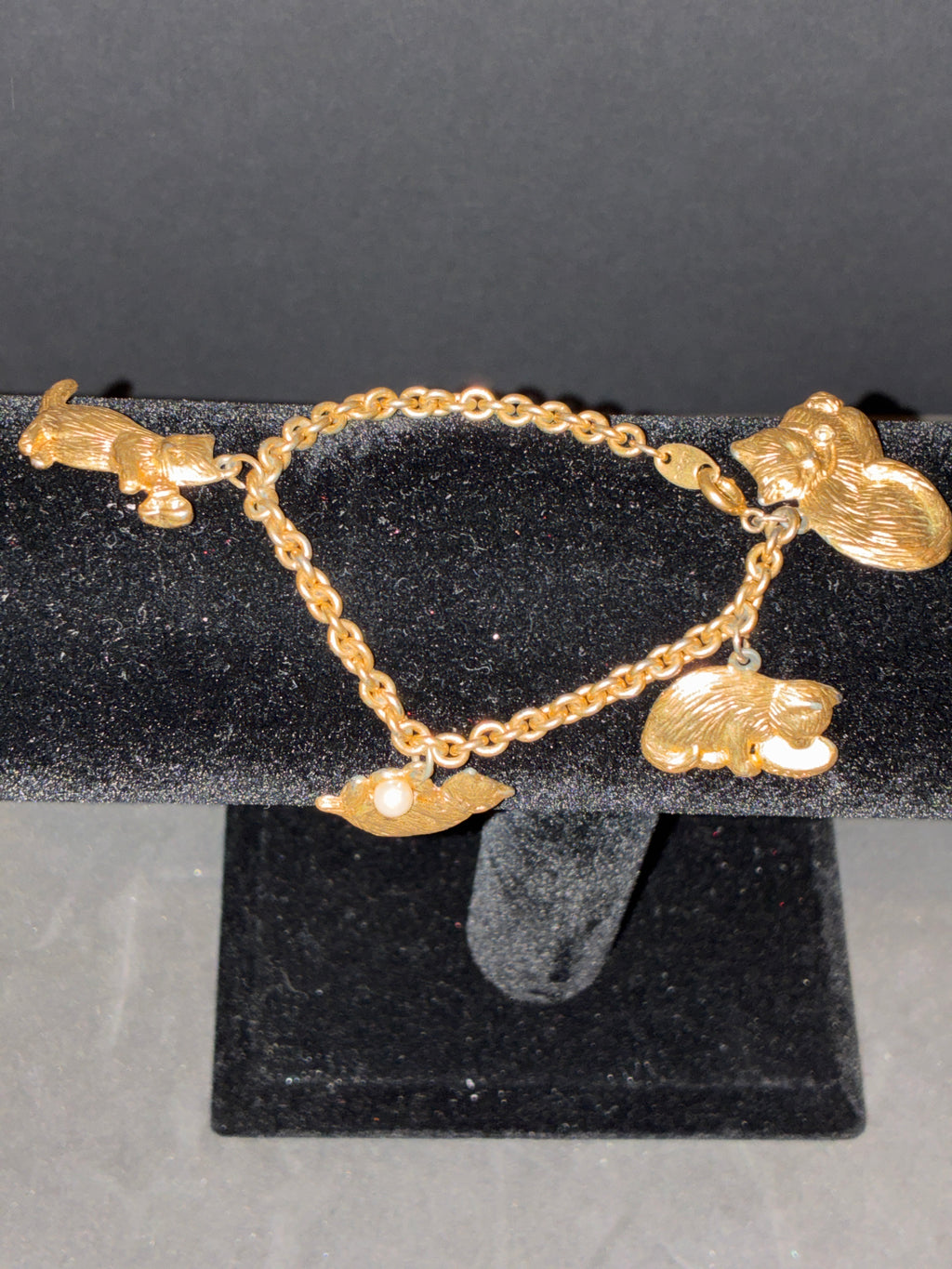 Vintage Avon Cat Charm Bracelet