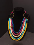 Multi Strand Bead Statement Necklace