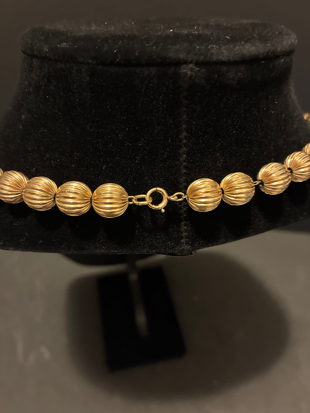 Vintage Gold Plated Ball Necklace