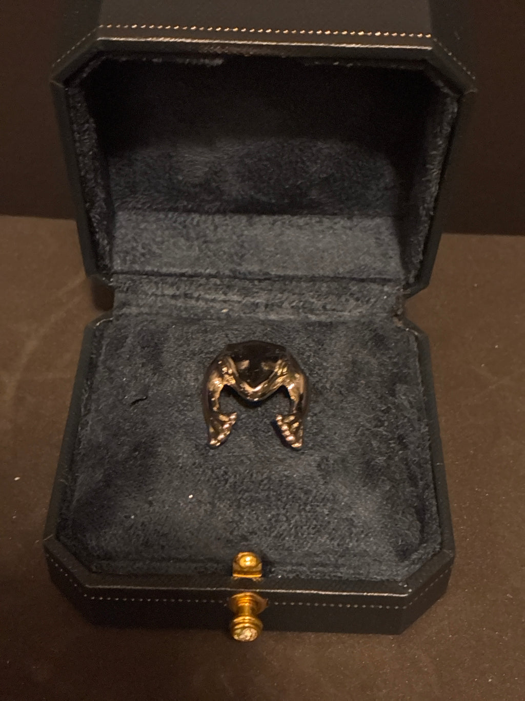 925 Silver Frog Ring Size 5