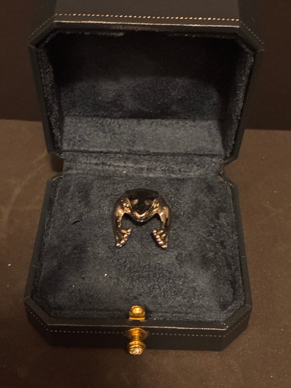 925 Silver Frog Ring Size 5