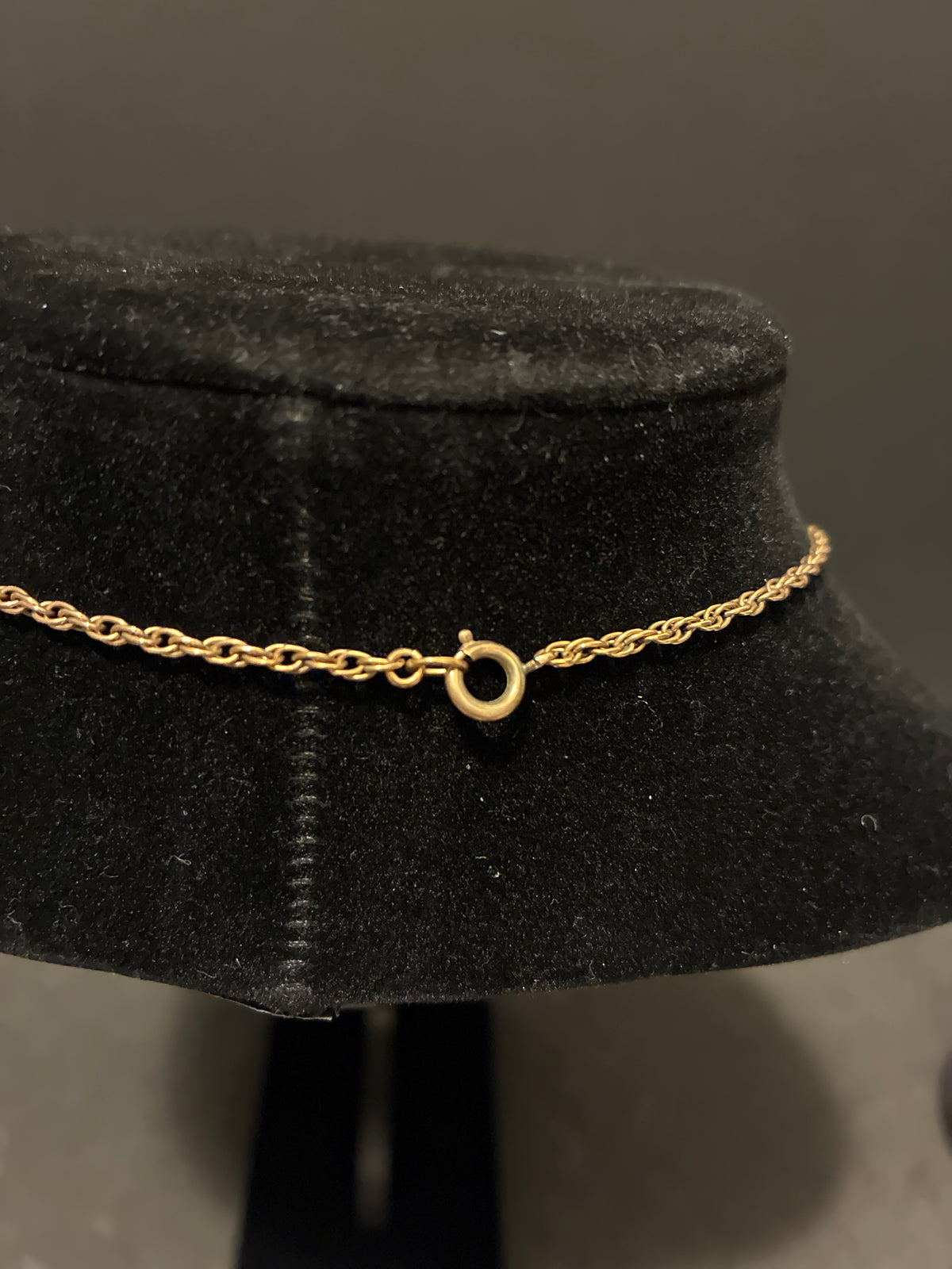 Vintage Gold Tone Necklace and Charm