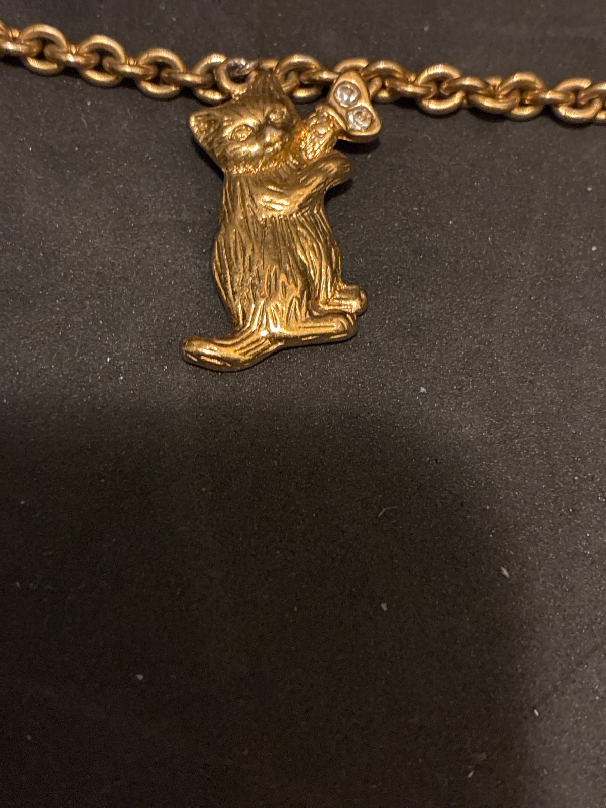 Vintage Avon Cat Charm Bracelet