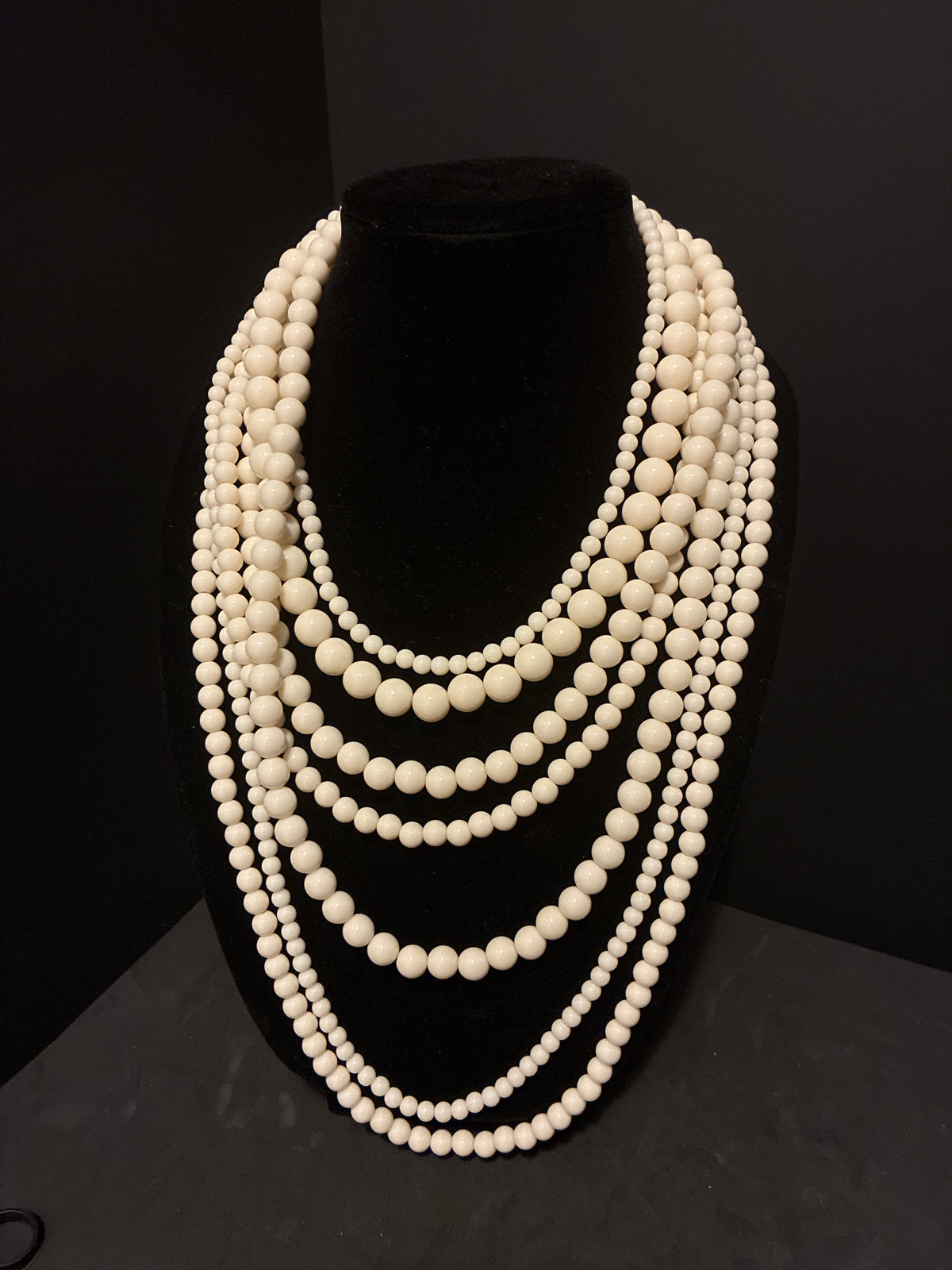 Cream Lucite Statement Necklace