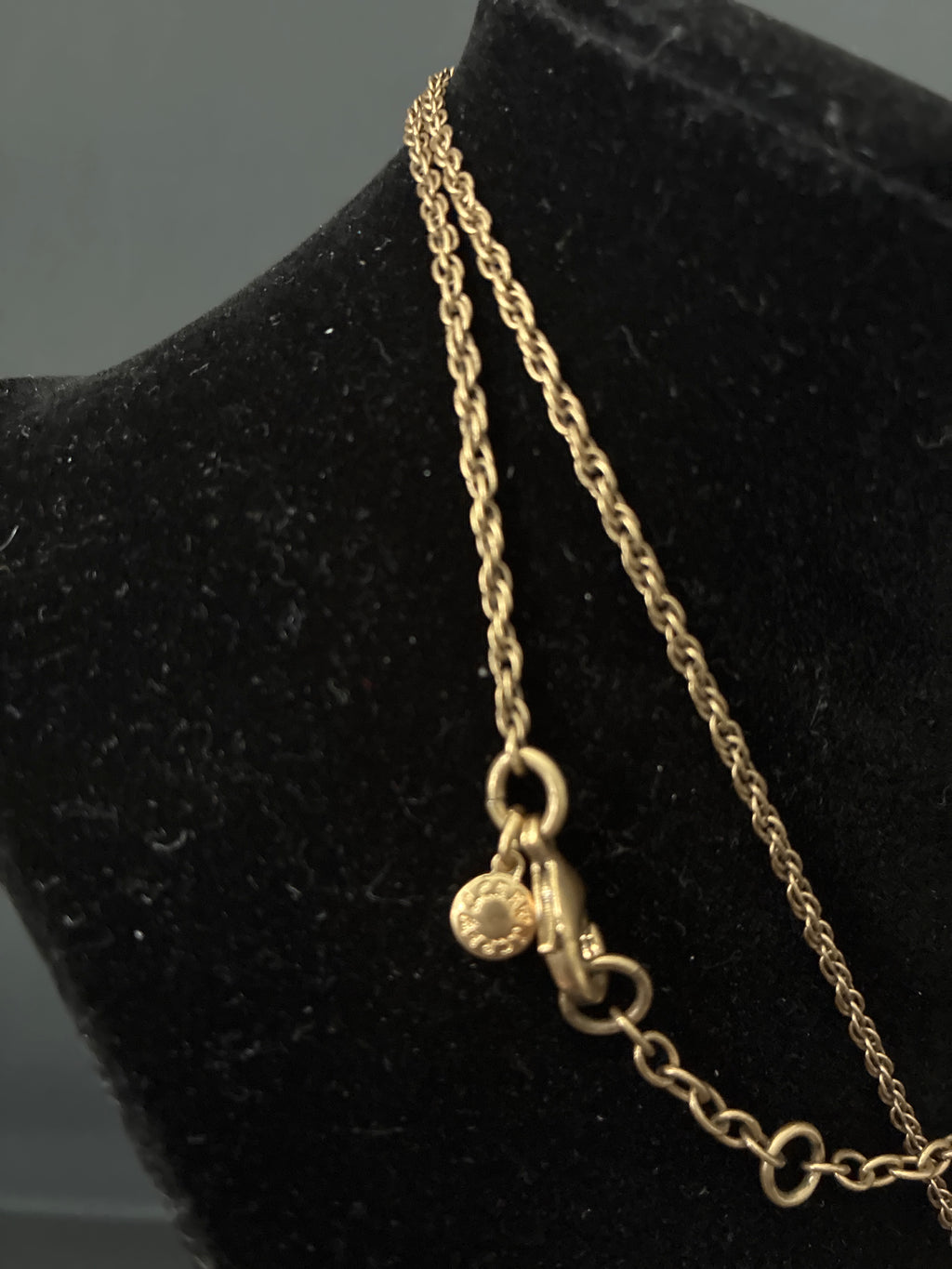 Vintage J Crew Long Drop Necklace With Rhinestones
