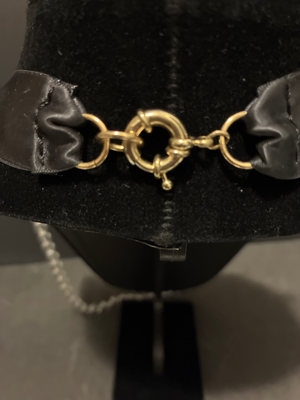 Vintage Glass Bead Necklace With Rhinestones And Bows